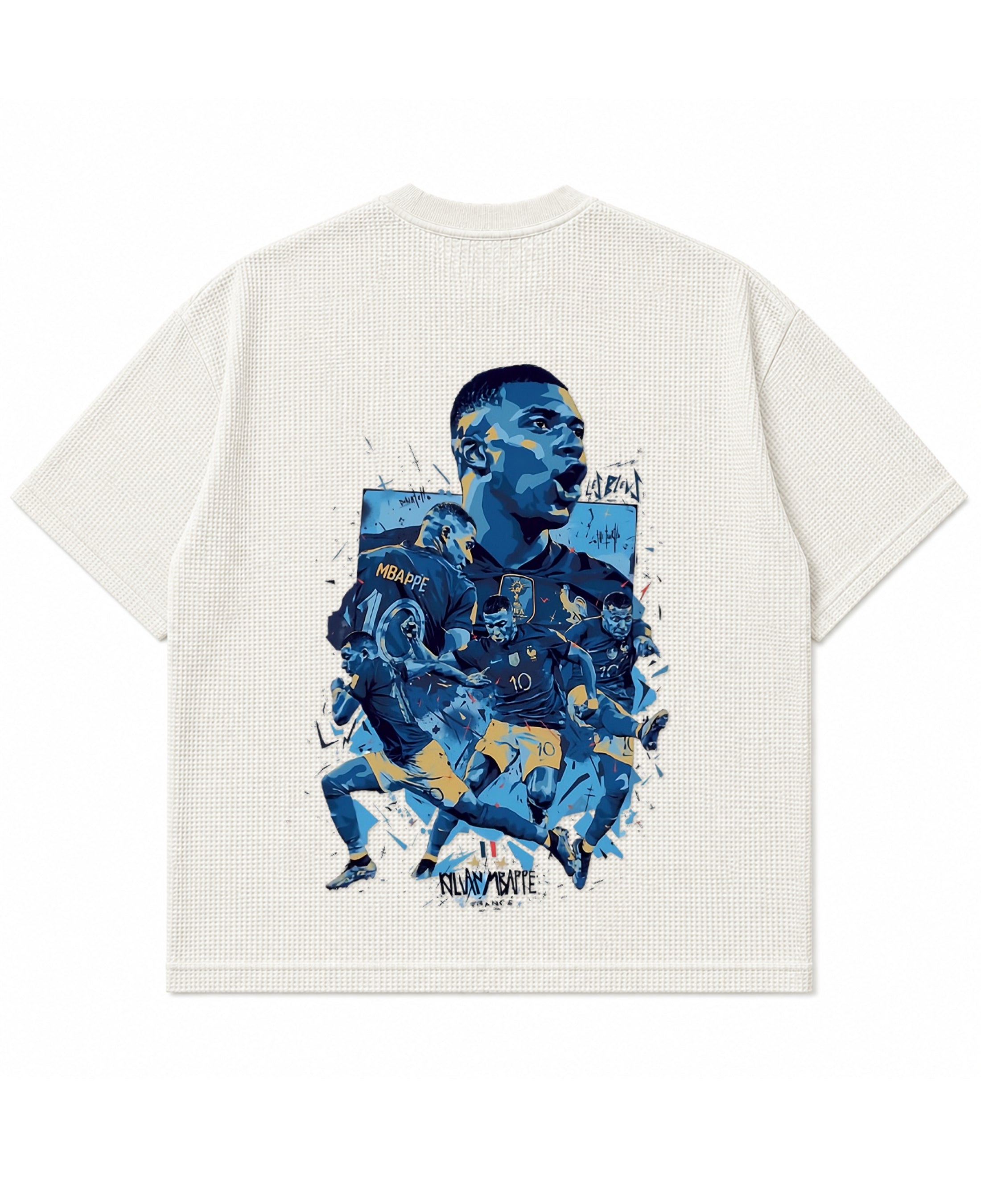 Off-white waffle boxy fit Back Design