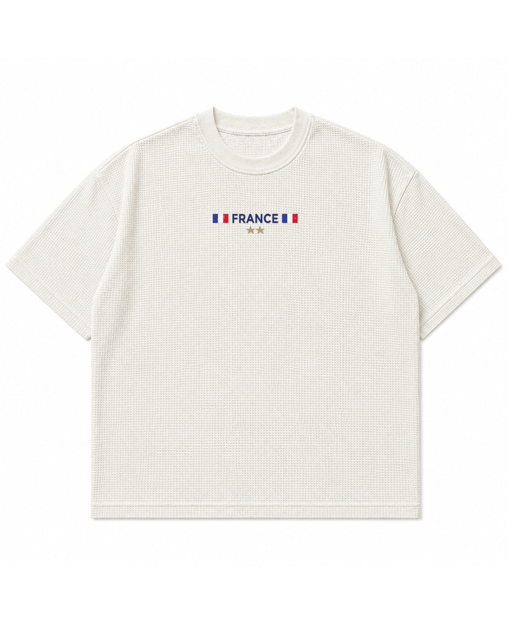 Off-white waffle boxy fit Front Design