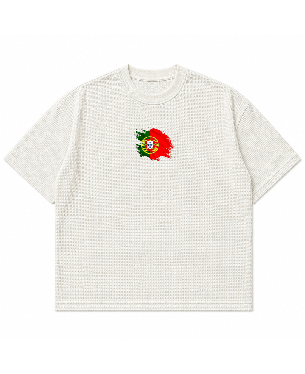 Off-white waffle boxy fit Front Design