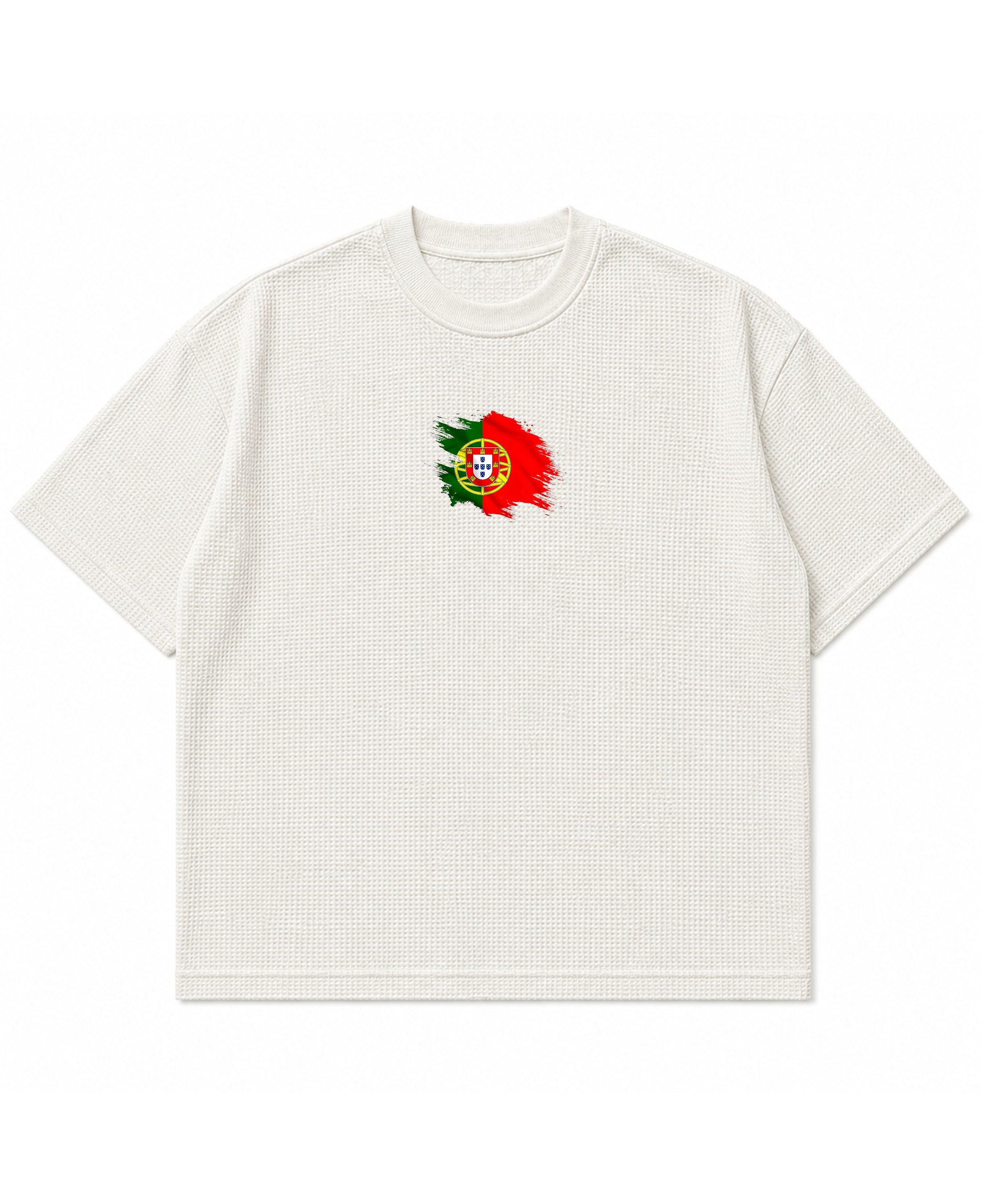 Off-white waffle boxy fit Front Design