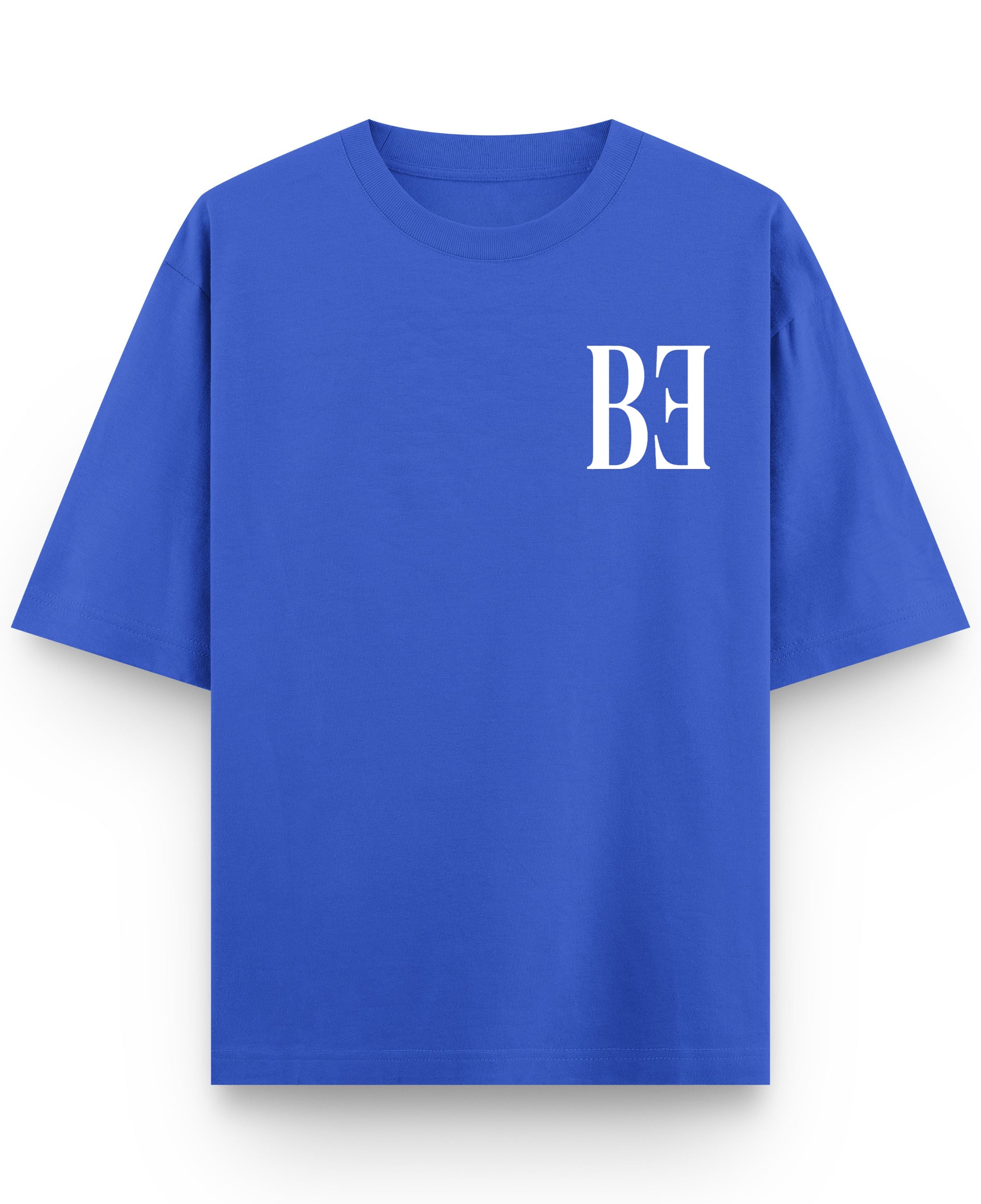 Royal Blue Oversized T-Shirt Front Design